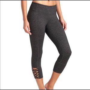 Athleta Mind Over Matter Cropped Lattice Leggings